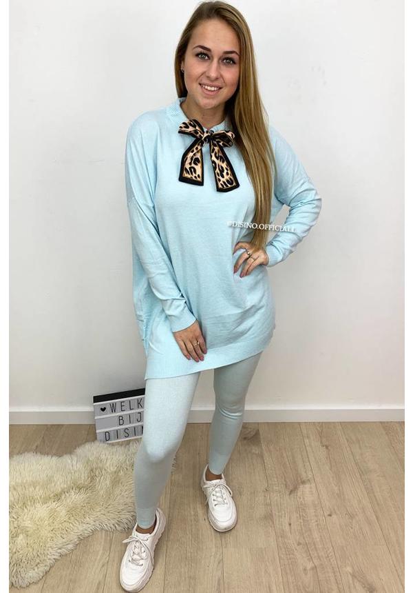 BABY BLUE - 'SHELLEY' - LEO KNOT FASHIONABLE SOFT COMFY SUIT