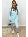 BABY BLUE - 'SHELLEY' - LEO KNOT FASHIONABLE SOFT COMFY SUIT