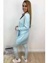 BABY BLUE - 'SHELLEY' - LEO KNOT FASHIONABLE SOFT COMFY SUIT