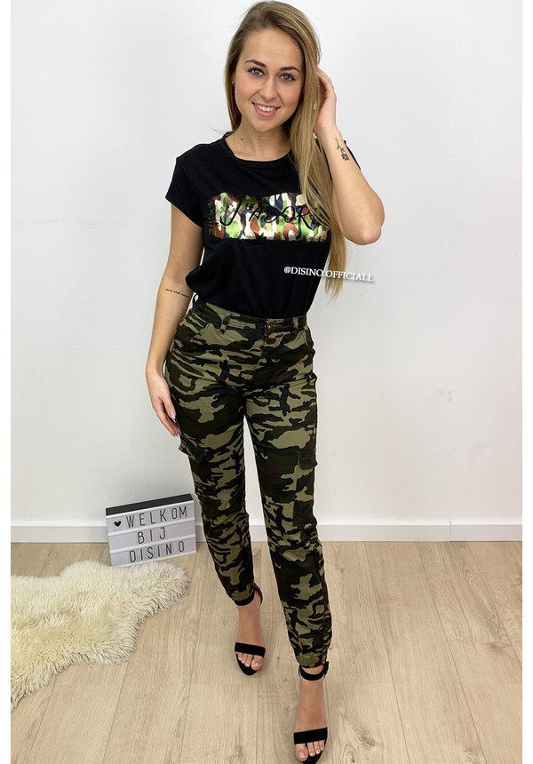 ARMY - 'BROOKE' - CAMO CARGO PANTS