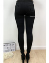 HELLO MISS - BLACK - DISTRESSED SUPER STRETCH SKINNY JEANS - 555