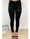 HELLO MISS - BLACK - DISTRESSED SUPER STRETCH SKINNY JEANS - 555