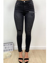 QUEEN HEARTS JEANS - BLACK - PREMIUM QUALITY MID HIGH WAIST - 621