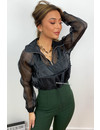 BLACK - 'MESHY' - SEE THROUGH MESH PULL-OVER