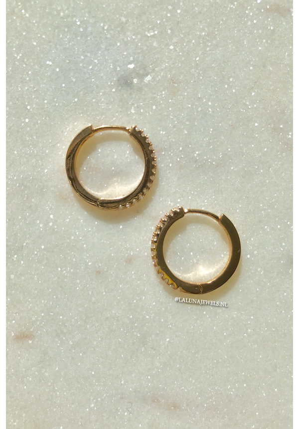 GOLD - DIAMOND RING EARRINGS