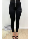 BLACK - 'KHLOE' - HIGH WAIST TREGGING PANTS WITH ZIP