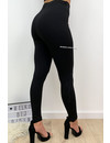 BLACK - 'KHLOE' - HIGH WAIST TREGGING PANTS WITH ZIP