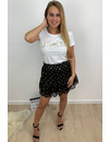 BLACK - 'FABIENNE' - GOLDEN DOT SKIRT