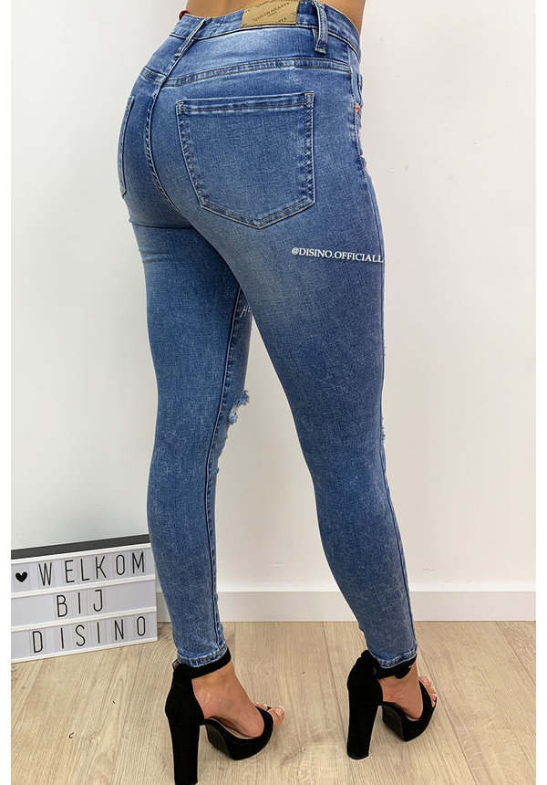 HIGH WAIST PINK GRAFFITI JEANS 