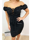 BLACK - 'SEXY WAKA' - CURVY OFF SHOULDER DRESS