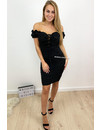 BLACK - 'SEXY WAKA' - CURVY OFF SHOULDER DRESS