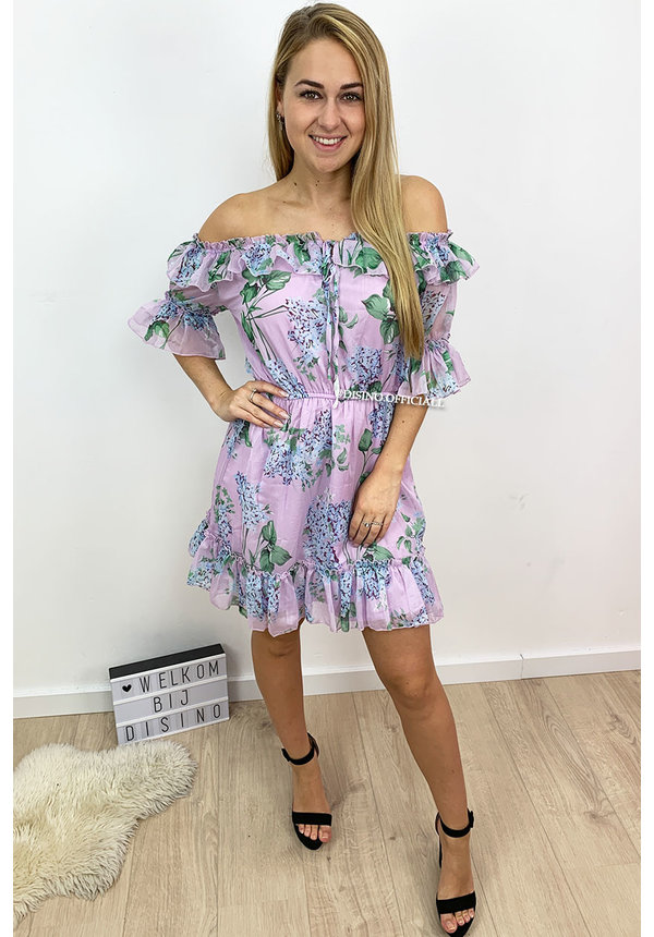 LILA - 'MARLOU' - FLORAL OFF SHOULDER DRESS