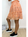 PEACH - 'PERLA 2.0' - PREMIUM QUALITY LACE SKIRT