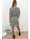 BLACK - 'MADELIEF' - CUTE FLORAL RUFFLE DRESS