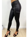 BLACK - 'ALIYAH' - SNAKE PRINT SKINNY PANTS