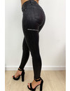 BLACK - 'ALIYAH' - SNAKE PRINT SKINNY PANTS