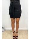 BLACK - 'MARIBEL' - RUFFLE HIGH WAIST SKIRT