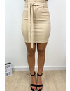 BEIGE - 'MARIBEL' - RUFFLE HIGH WAIST SKIRT