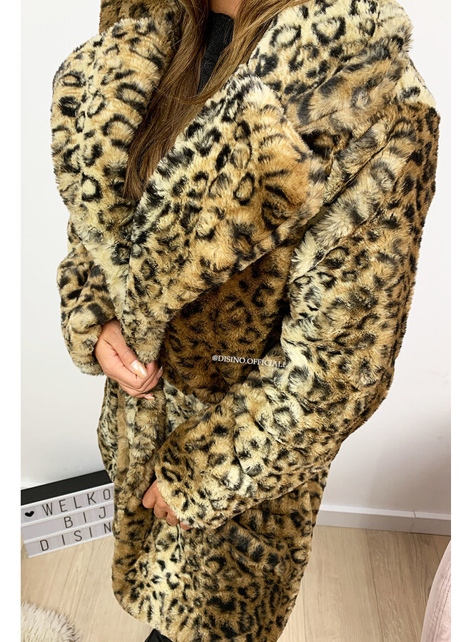 LEOPARD - 'STEFFI' - SOFT FLUFFY LEOPARD COAT