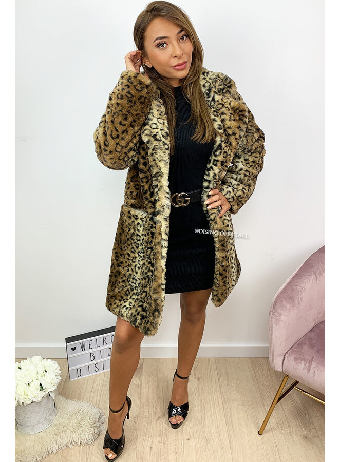 LEOPARD - 'STEFFI' - SOFT FLUFFY LEOPARD COAT