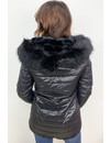 BLACK - 'CHRIS' - 2 IN 1 JACKET WITH FUR CAPUCHON