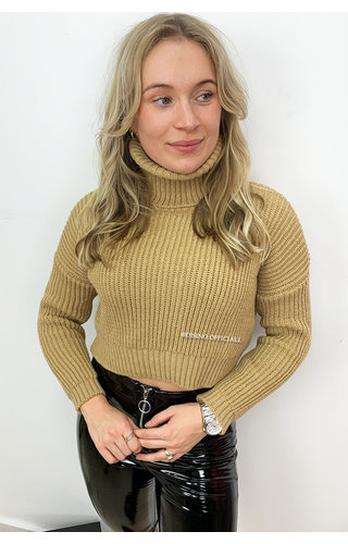 CAMEL - 'KATE' - CROPPED SWEATER COL CAMEL - 'KATE' - CROPPED SWEATER COL
