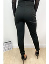 BLACK - 'CHRISSY' - CROSS OVER HIGH WAIST PANTS