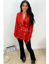 RED - 'SARA' - PREMIUM QUALITY BLAZER DRESS