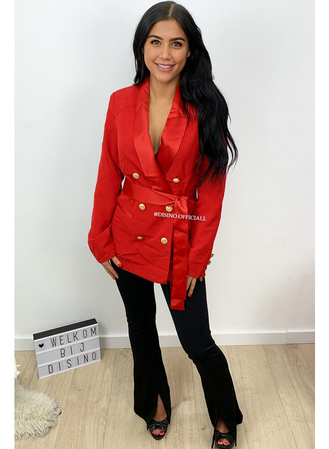 RED - 'SARA' - PREMIUM QUALITY BLAZER DRESS