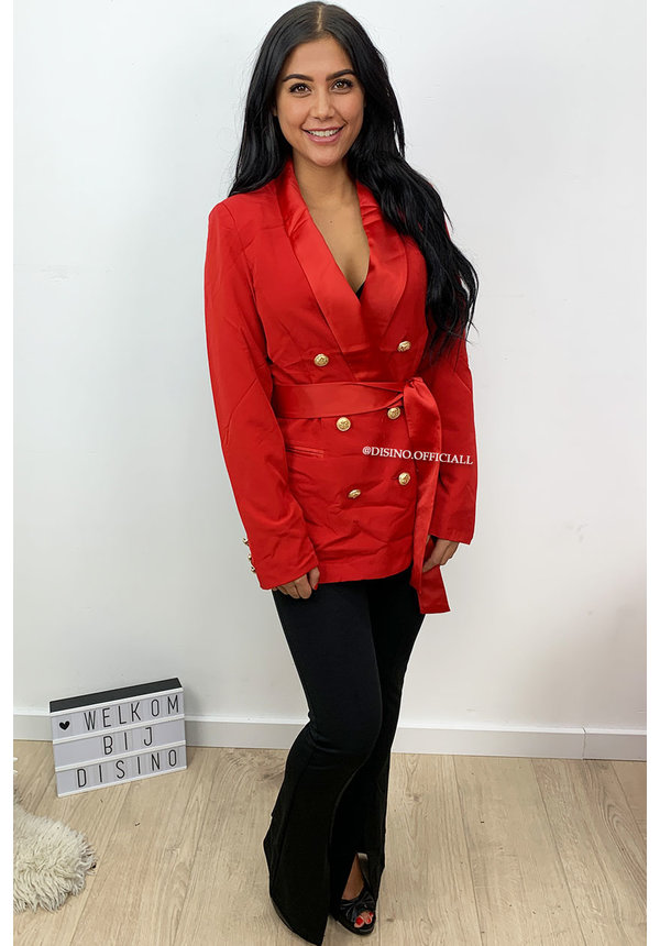 RED - 'SARA' - PREMIUM QUALITY BLAZER DRESS