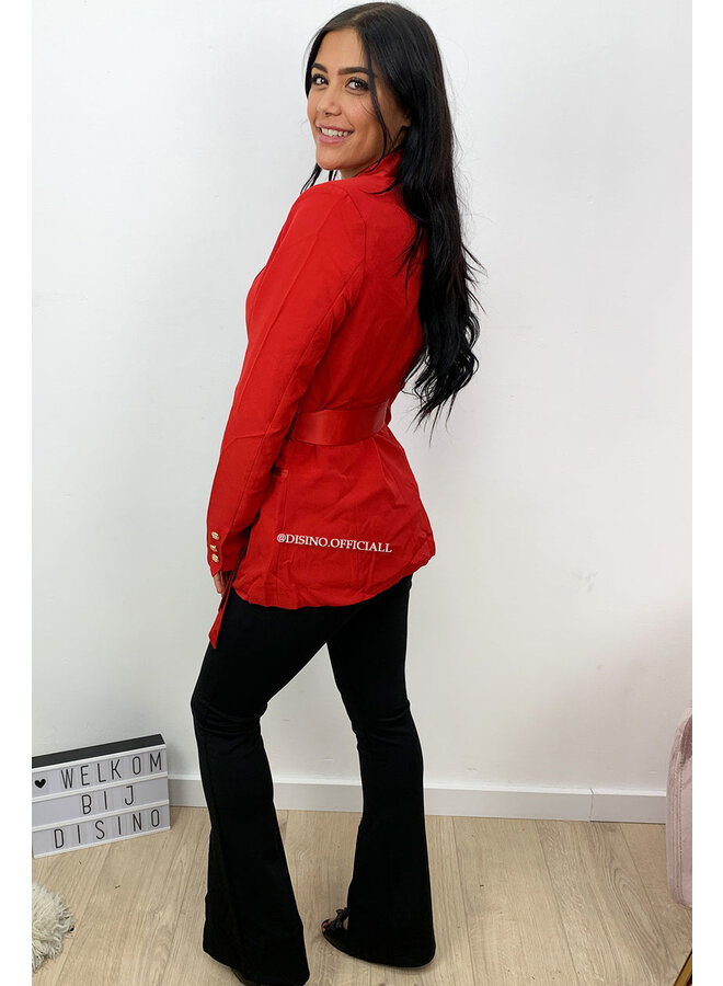 RED - 'SARA' - PREMIUM QUALITY BLAZER DRESS