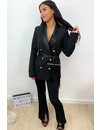 BLACK - 'SARA' - PREMIUM QUALITY BLAZER DRESS