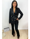 BLACK - 'SARA' - PREMIUM QUALITY BLAZER DRESS