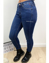 QUEEN HEARTS JEANS - DARK BLUE - PERFECT SKINNY MID WAIST - 9525