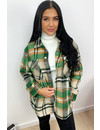 GREEN - 'SIEN' - OVERSIZED FLANNEL BLOUSE