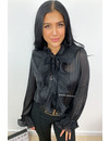 BLACK - 'RANA' - RUFFLE BLOUSE