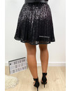 BLACK - 'RACHEL' - ALL OVER SEQUIN SKIRT