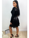 BLACK - 'RACHEL' - ALL OVER SEQUIN SKIRT