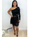 BLACK - 'RACHEL' - ALL OVER SEQUIN SKIRT