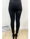 QUEEN HEARTS JEANS - DENIM BLACK - PREMIUM QUALITY MID HIGH WAIST - 714