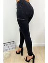 QUEEN HEARTS JEANS - DENIM BLACK - PREMIUM QUALITY MID HIGH WAIST - 714