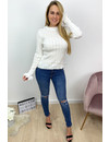 WHITE - 'EMILIE' - CUTE RUFFLE TOP