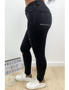 QUEEN HEARTS JEANS - BLACK - HIGH WAIST DESTROYED SKINNY JEANS - 692