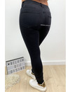 QUEEN HEARTS JEANS - BLACK - HIGH WAIST DESTROYED SKINNY JEANS - 692