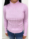 LILA - 'JENNA' - ABSTRACT RIBBED TOP