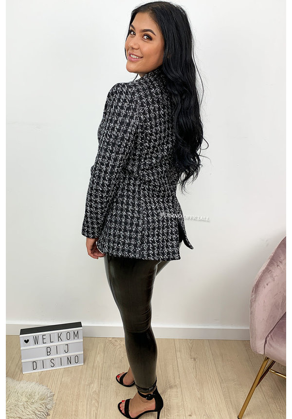 BLACK - 'CHANELLE' - TWEED BLAZER