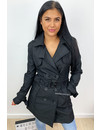 BLACK - 'TRENCH MY COAT' - PREMIUM QUALITY FITTED TRENCH COAT
