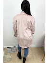 PINK - 'LISETTE' - OVERSIZED RIBBED VELVET BLOUSE