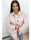 PINK - 'LISETTE' - OVERSIZED RIBBED VELVET BLOUSE