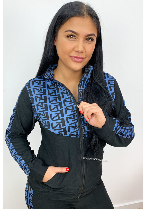 BLUE - 'KELSEY' - FENDITY INSPIRED TRACKSUIT